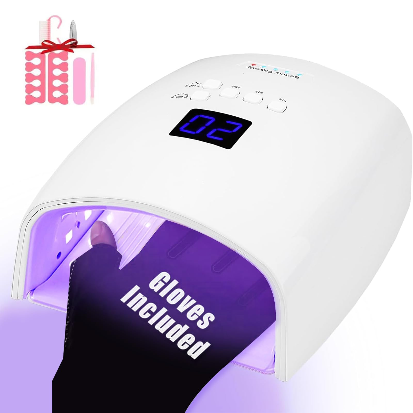 Amazon.com: 66W UV LED Nail Lamp, Professional Rechargeable